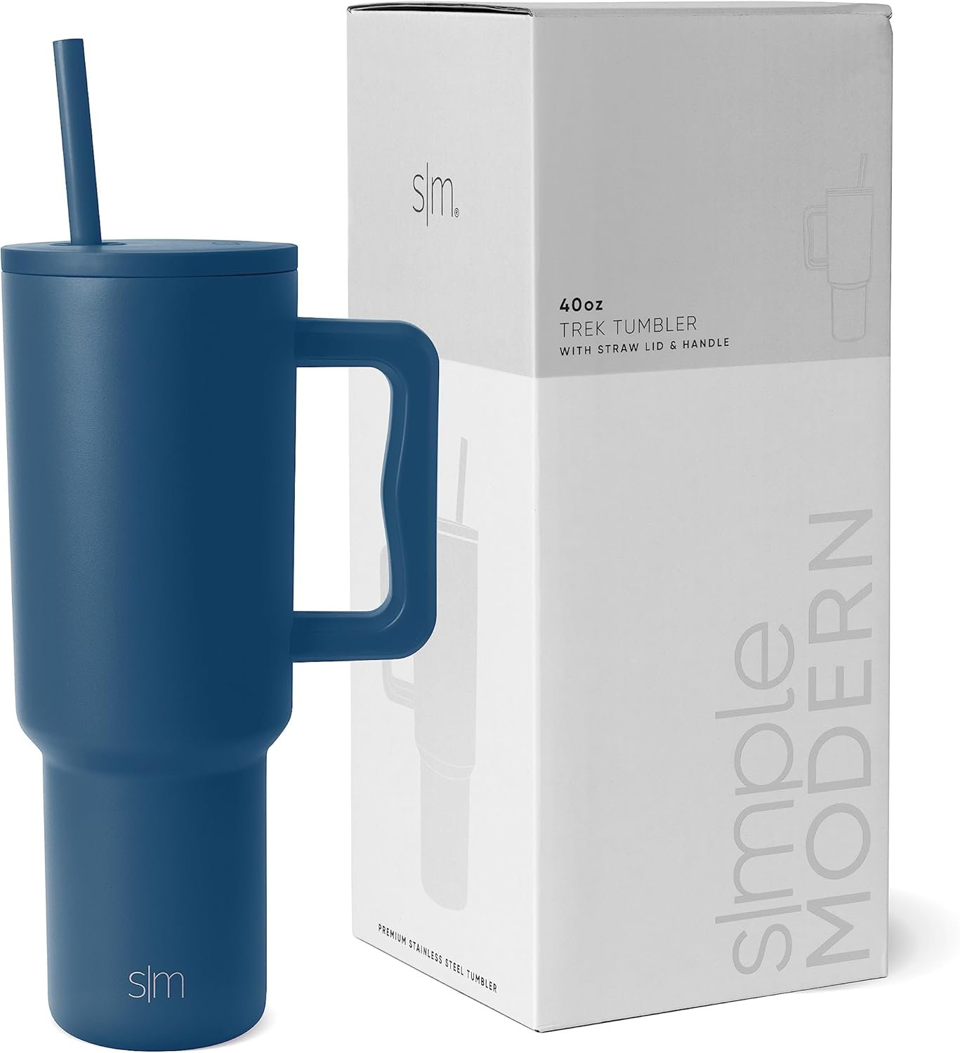 Simple Modern 40 oz Tumbler with Handle and Straw Lid | Insulated